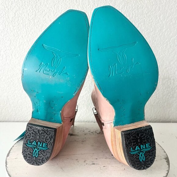 Lane SMOKESHOW Pink Cowboy Bootie Womens 8.5 Short Western Cowgirl Ankle Boots - Picture 11 of 14